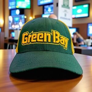 NFL Green Bay Packers Snapback Cap Hat Sports Black Canyon Outfitters OSFA